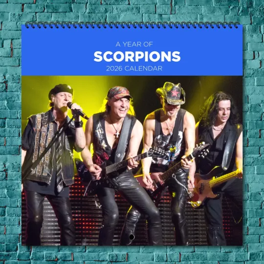 Discover Scorpions 2026 Wall Calendar, 12-Month Celebrity Calendar Fan Gift