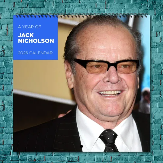Discover Jack Nicholson 2026 Wall Calendar, 12-Month Celebrity Calendar Fan Gift