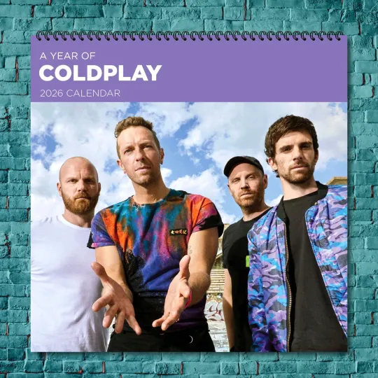 Discover Coldplay 2026 Wall Calendar, 12-Month Star Collection