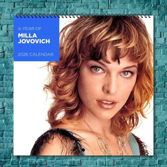 Discover Milla Jovovich 2026 Wall Calendar, 12-Month Celebrity Fan Gift