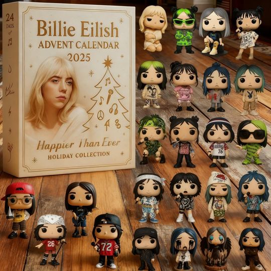 Discover 2D Billie Eilish Advent Calendar 2025, 24 Day Countdown Calendar, Christmas Gift