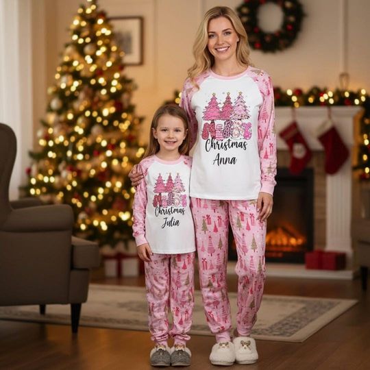 Discover Personalized Merry Xmas Pajamas Set, Pajamas Family Set, Elk Outfit Pajamas, Gift For Family, Matching Family Pajamas, Christmas Pijamas