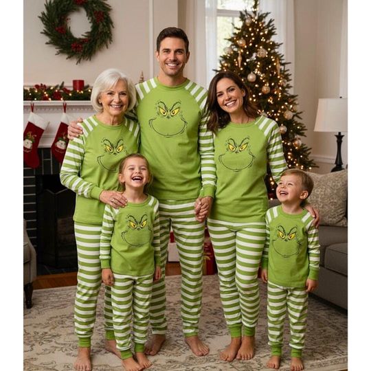 Discover Merry funny character Pajamas Set, Pajamas Family Set, funny character Outfit Pajamas, Gift For Family, Matching Family Pajamas, Pijamas Set