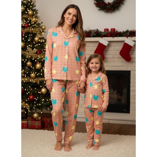 Discover Rumi Cat Pajamas Set, Pajamas Family Set, Rumi Cat Kpop Demon Hunter Outfit Pajamas, Movie Gift For Fans,Matching Family Pajamas