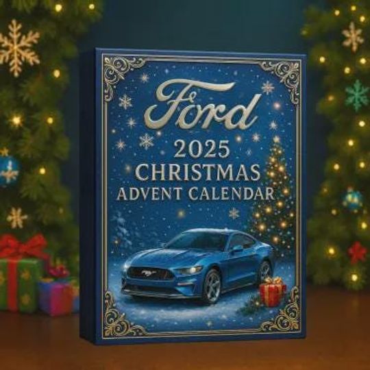 Discover Ford Mustang Advent Calendar 2025 | 24 Days of Iconic Mustang Car Models | Unique Christmas Gift for Ford Enthusiasts and Collector