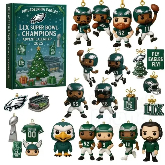 2025 Philadelphia Eagle football Advent Calendar 24 Day Christmas Countdown Xmas Gift