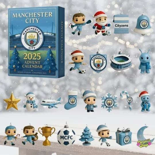 Discover Manchester City Advent Calendar 2025, Football Countdown Gift