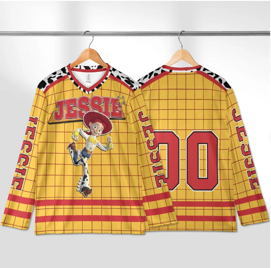 Discover 2025 Autumn/Winter New Disney Men's Classic Men's Ice Hockey Clothing Fashion Y2K Casual Long Sleeve T-shirt Jersey