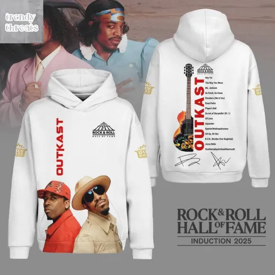 Discover Outkast Rock & Roll Hall Of Fame 2025 Hoodie