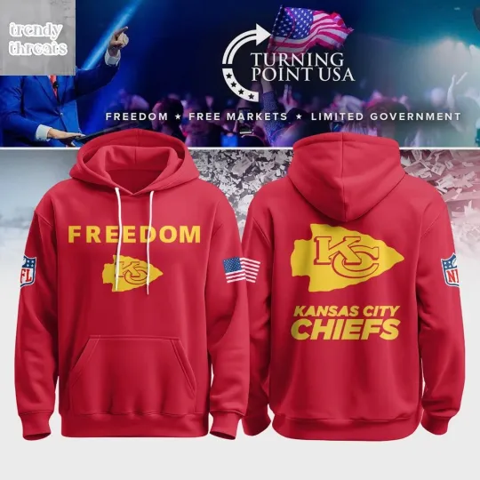 Kansas City Chief Fight For Charlie Kirk Freedom Hoodie