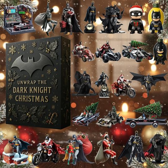 Discover Superhero Advent Calendar 2025, 24 Dark Vigilante Ornaments, Christmas Countdown Gift for Comic Fans & Action Hero Collectors