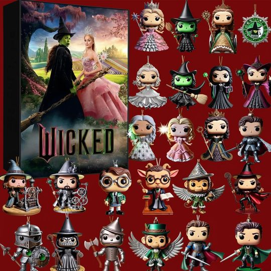 Discover 2025 Acrylic Advent Calendar Wicked Broadway Musical 24-Day Christmas Countdown Decor
