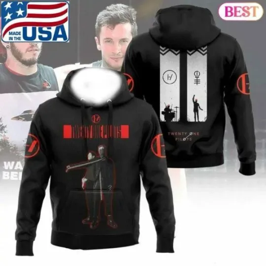 Discover 3d hoodie US size  Pilotss band The Clancy World Tour 2024-2025 Hoodie