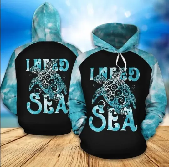 Discover I Need Sea Hoodie, Turtle Lover Shirt, Animal Pullover