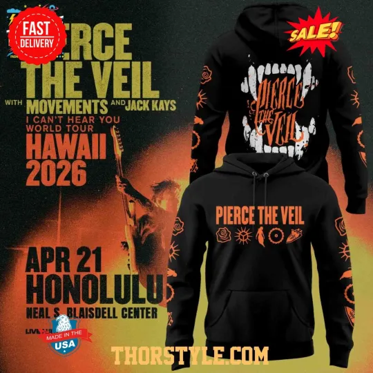 Discover Pierce The Veil Celebrating I Can t Hear You World Tour 2026 3D Hoodie
