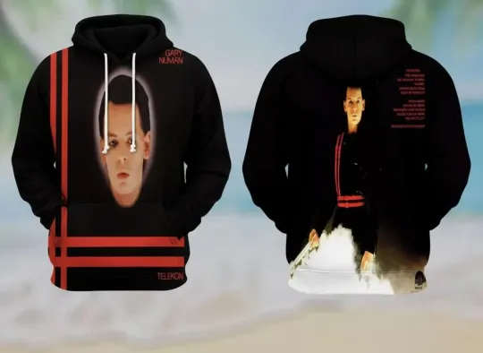 Discover Gary Numan Telekon Album Cover AOP 3D Hoodie  S-5XL