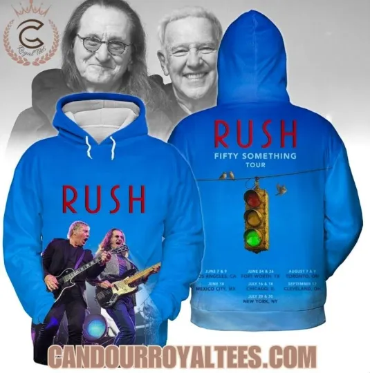 Discover Rush Band Fifty Something Tour 3D Printed Hoodie