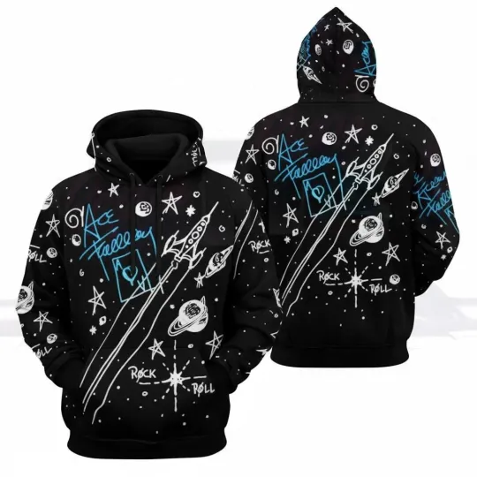 Discover New  AOP 3D Hoodie Ace Frehley  Band Gift For Fans