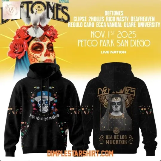 Discover new new, Dodgers Dia De Los Deftone 2025 Black Hoodie 3D