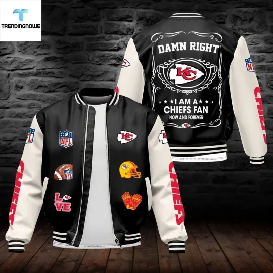 Discover Kansas City Chief Bomber Jacket Damn Right Im A Cowboys Fan Now And Forever