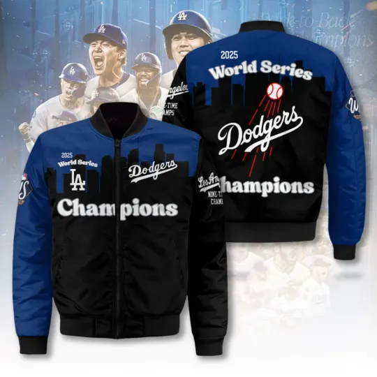 Dodgers World Series 2025 3D Bomber Jacket