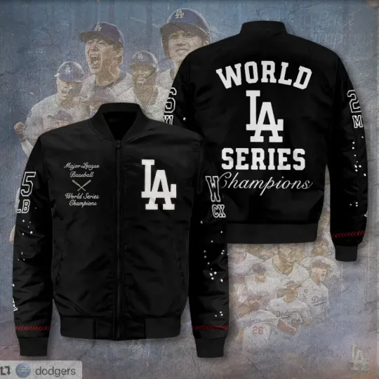 Dodgers World Series 2025 3D Bomber Jacket