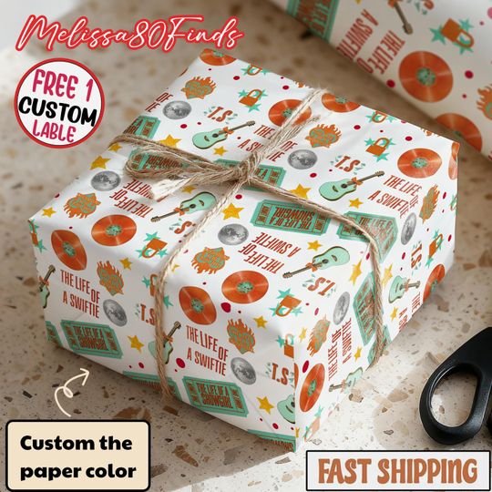 Discover The Life Of A Birthday Girl Wrapping Paper, Personalized Birthday Giftwrap For Album Fan, Birthday Celebration Gift Wrap for Girls