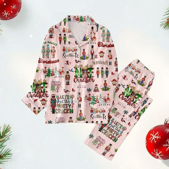Nutcracker Ballet Women Pajamas, Nutcracker Movie Pajamas Set, Christmas Cozy Season Holiday Pajamas, Nutcracker Ballet Dancer Pajamas