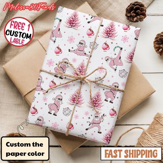 Discover Funny Christmas Wrapping Paper, Dancing Santa Christmas Gift Wrap, Funny Santa Wrapping Paper, Twerking Santa Wrapping Paper Roll