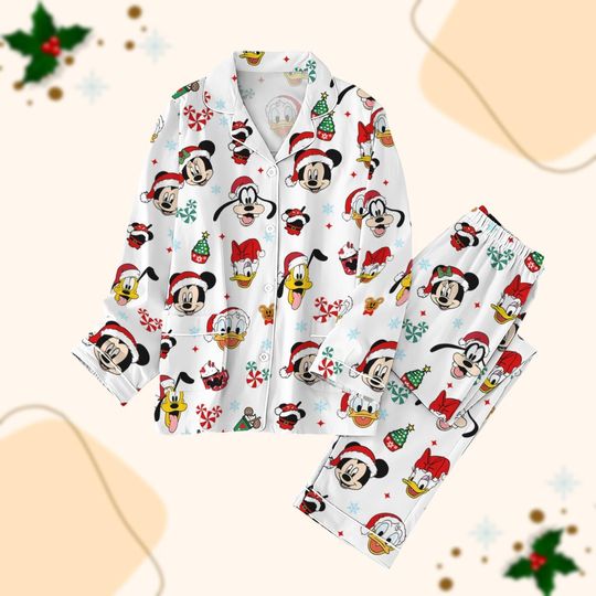 Discover Mickey Mouse Christmas Pajamas Set, Mickey And Friends Holiday Pajamas, Pajamas Pants, Disney Movie Shirt, Family Pajamas, Xmas Pajamas