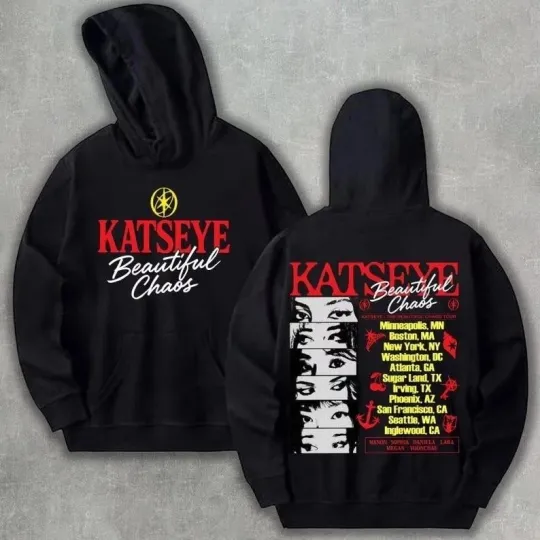 Discover Katseye Beautiful Chaos 2025 Tour Hoodie