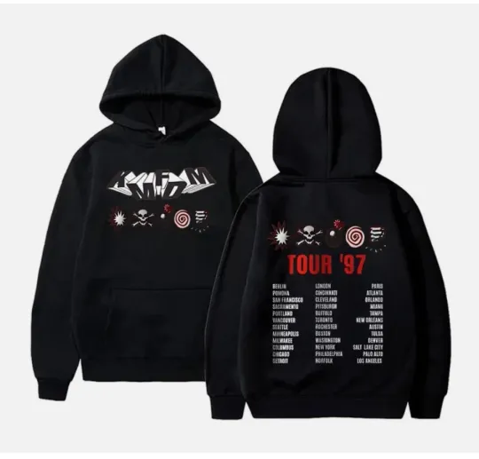 Discover Rock Band Kmfdm Tour 97 Graphic Hoodie  2D