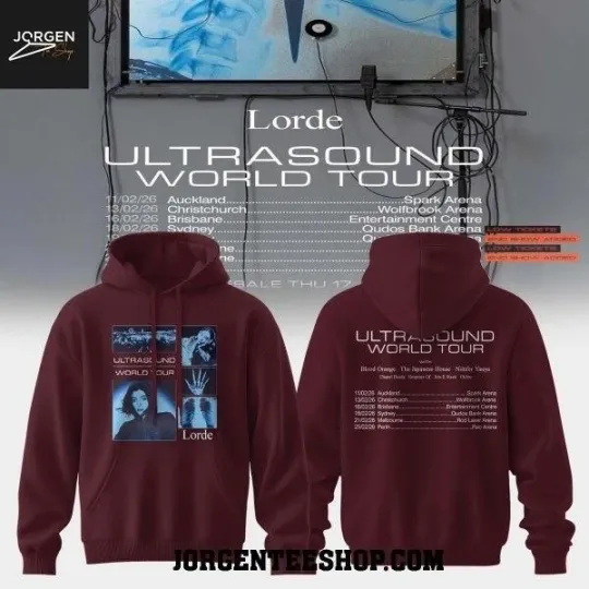 Discover Lorde Ultrasound World Tour 2025-2026 Schedule 2D Hoodie