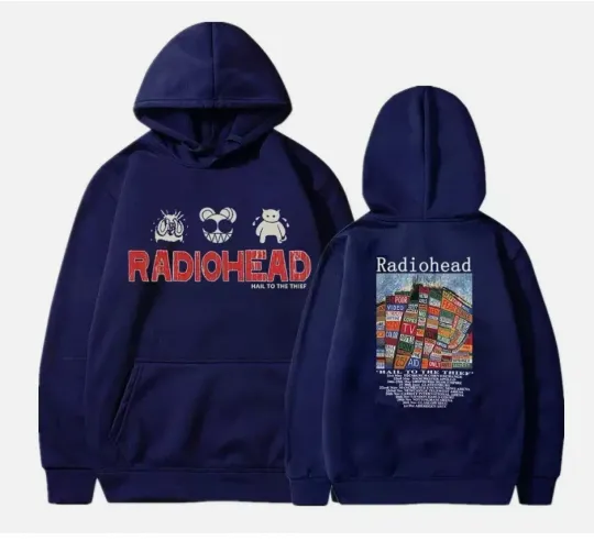 Discover 2 Sided Hoodie Radio Band Hoodie Hail To The Thief The Album
