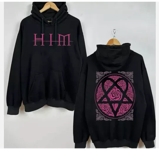 Discover Hallothankmas HIM band Double Sides Unisex Hoodie Full Size