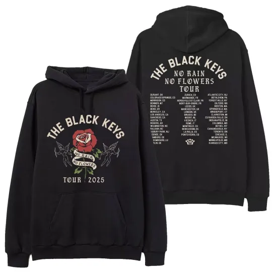 Discover The Black Keys No Rain No Flowers Tour 2025 Hoodie Must Have for Concert Outfit