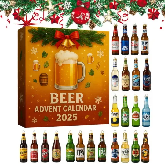 Discover Acrylic Advent Calendar Blind Box 2025 - 24 Days Christmas Countdown Beer Decor