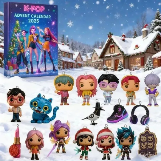 Discover 2025 Demon Hunter Acrylic Advent Calendar Blind Box Christmas Tree Pendant Gift