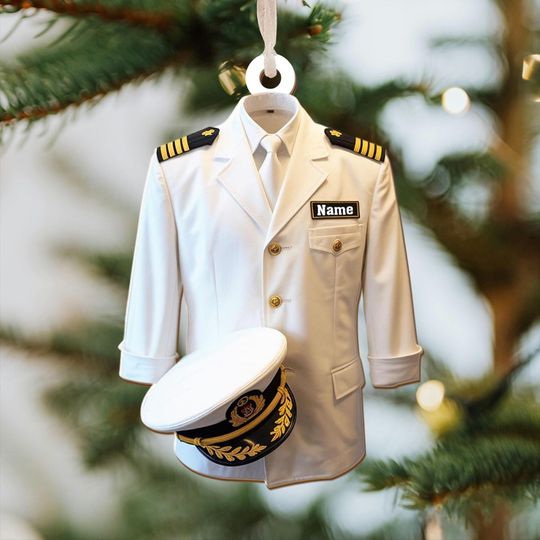 Personalized Navy Officer Ornament, Military Dress Uniform, Sailor Christmas Gift, Naval Academy Graduation Keepsake
