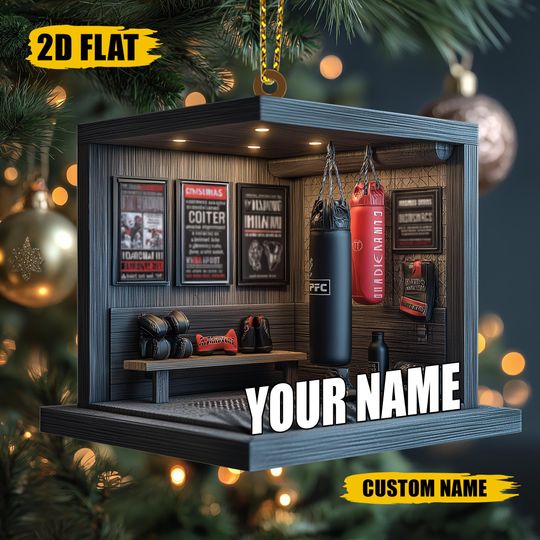 Discover Personalized Kickboxing MMA Training Room Ornament  Custom Name Fighter Gift  Boxer Gloves Punching Bag Keepsake