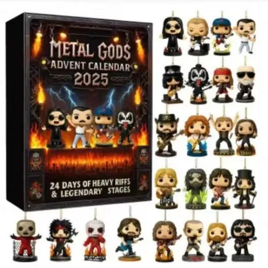 Discover Acrylic Advent Calendar Blind Box 2025 MetalGods Rock Legend Figures Christmas Gift