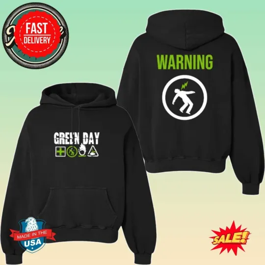 Green Day Warning 25th Anniversary Deluxe Edition Album 2025 Hoodie Reprint