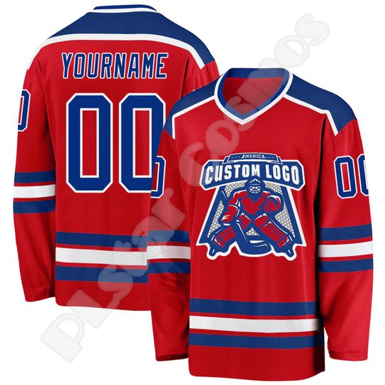 Discover Hockey Jersey Custom Name Team Logo Number Colorful Pullover Vintage Retro Long Sleeves 3DPrint Harajuku Casual Sweatshirts X19