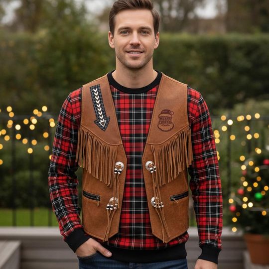 Discover Cowboy Ugly Christmas Sweater, Santa Claus Sweater, Western Holiday Gift For Men Women, Xmas Sweater Gift