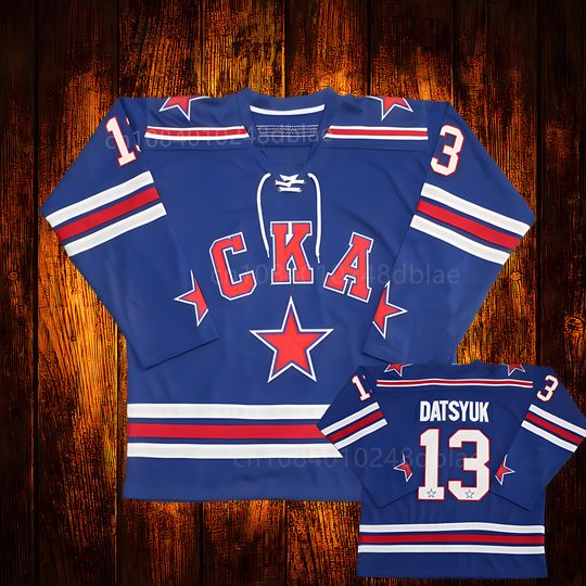 Custom Vintage Pavel Datsyuk #13 SKA Saint Petersburg Hockey Jersey Embroidery Youth Kids Adult Any Size And name Jersey 117