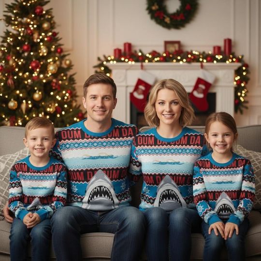 Discover Shark Christmas Ugly Sweater, Christmas Movie Sweater, Sarcastic Shirt, Have A Holly Jawly Xmas Sweatshirt, Funny Xmas Gift For Men Women