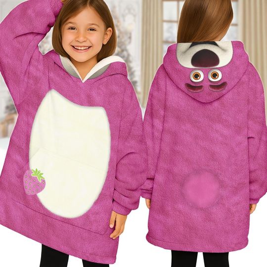 Discover Fruit Design Christmas Hooded Blanket, Cozy Wearable Blanket, Winter Holiday Lounge Blanket, Cute Xmas Gift