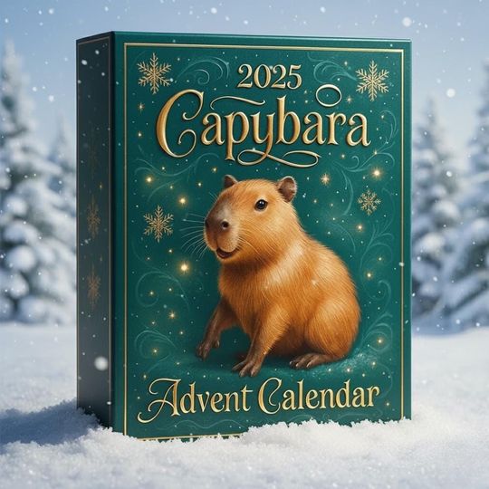 Discover Christmas Capybara Advent Calendar 2025, 24 Acrylic Christmas Ornaments, Christmas Countdown Calendar, Merry Christmas Gift, Winter Gift