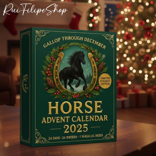 Discover 2025 Horse Advent Calendar - Vintage Equestrian Holiday Countdown
