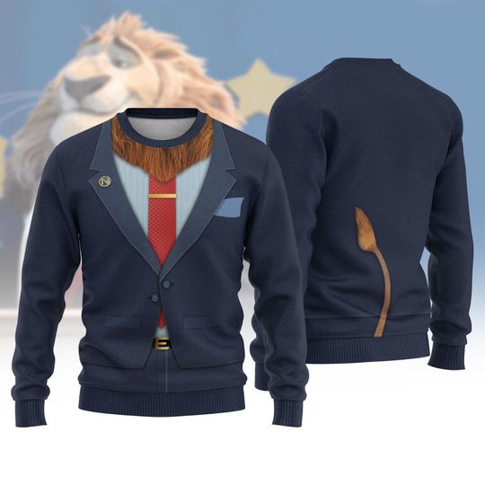 Discover Mayor Lionheart Christmas Sweater, Zootopia Character Xmas Sweater, Mayor Lionheart Cosplay Costume, Disney Movie Holiday Sweater Gift